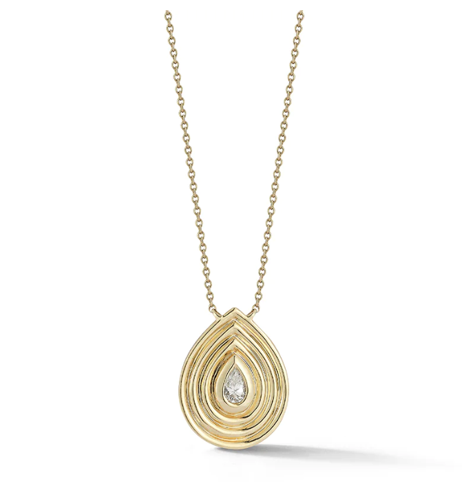 Dana Rebecca designs 14k yellow gold Diamond offers bar necklace