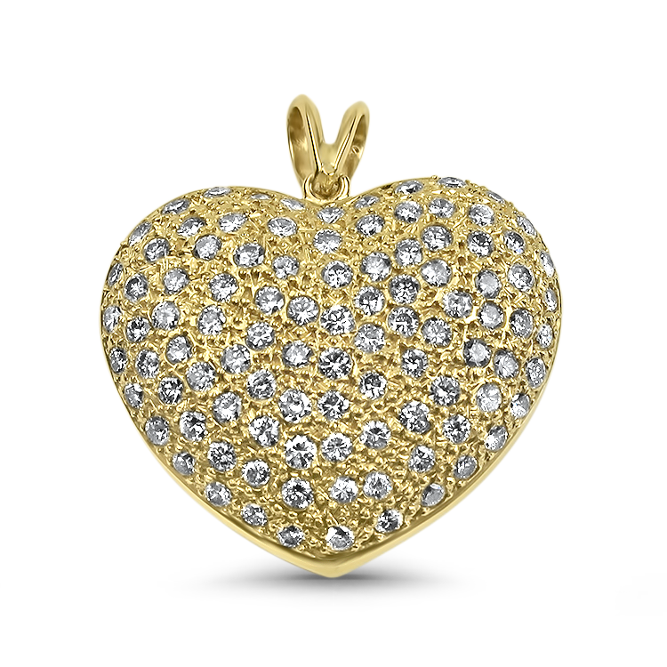 Diamond Heart newest Pendant Yellow Gold