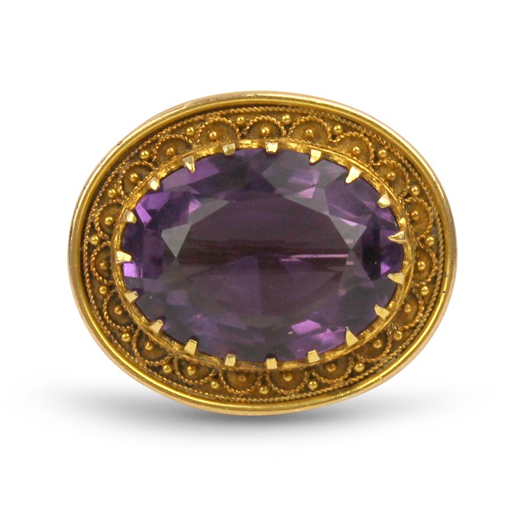 Brooch - 2024 Amethyst Victorian Brooch - Antique - Free Shipping