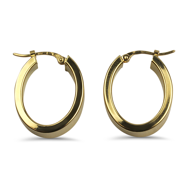 Estate 18k Yellow Gold Hoop Earrings