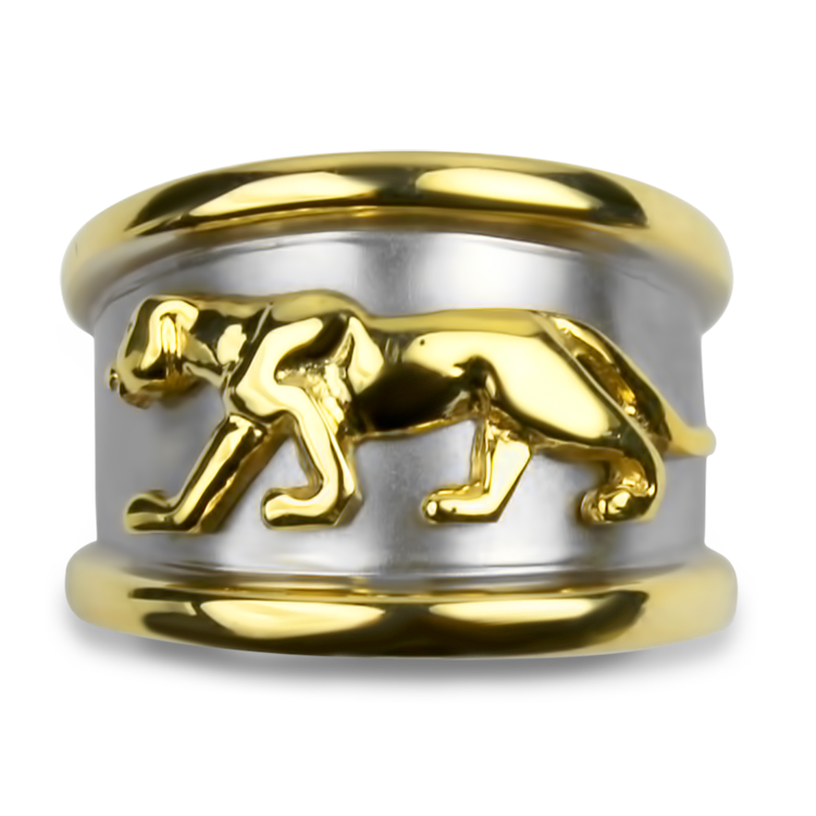 White gold panther outlet ring