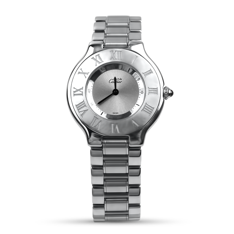 Pre owned Stainless Steel 21 Cartier Must de Cartier 31mm