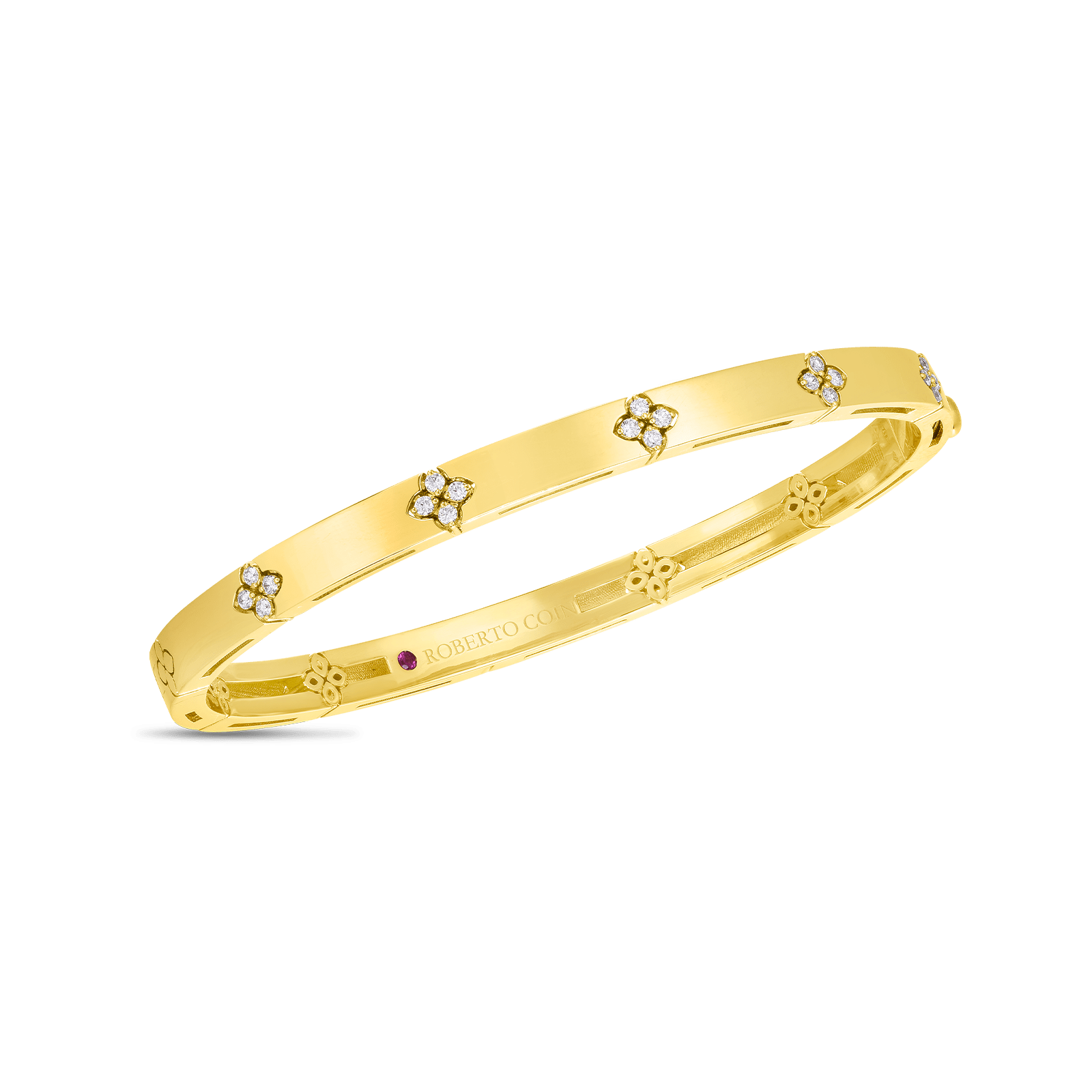 Roberto Coin Love in Verona 18K Yellow Gold Diamond Bangle Bracelet