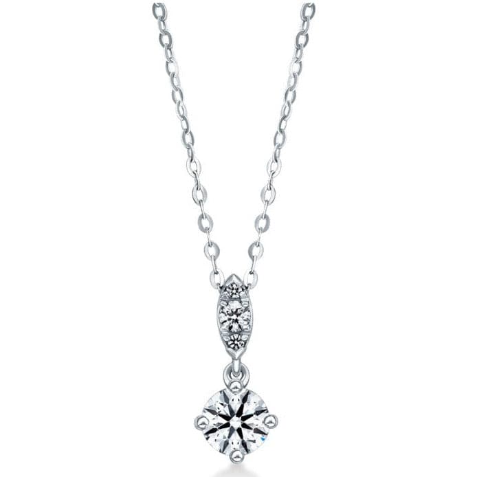 18K White Gold Diamond Pendant Necklace