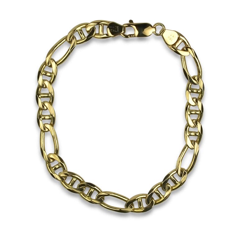 Men's 14k gold store curb link bracelet