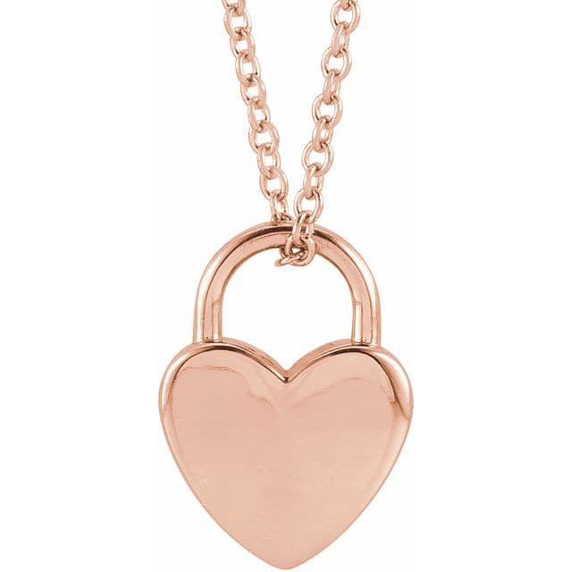 Sincerely, Springer's Rose Gold Engravable Heart Locket Necklace