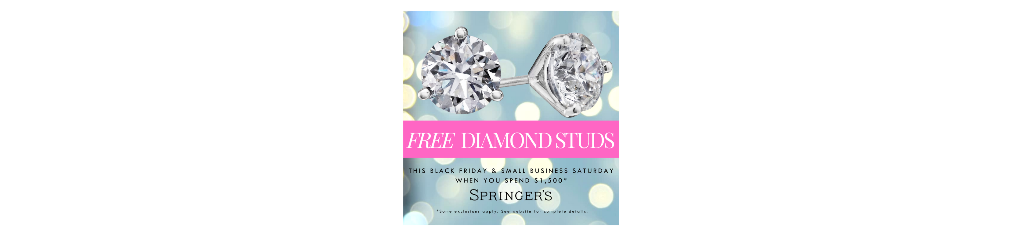 Promo diamond stud giveaway featuring diamond stud earrings