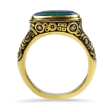 Alex Sepkus Ring 18k Yellow Gold Alex Sepkus Black Opal and Diamond "Parts" Collection Ring