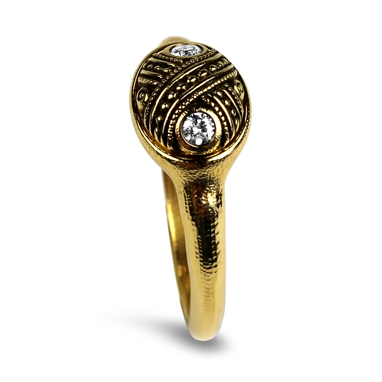 Alex Sepkus Ring Alex Sepkus Renata 18K Yellow Gold Dome Diamond Ring