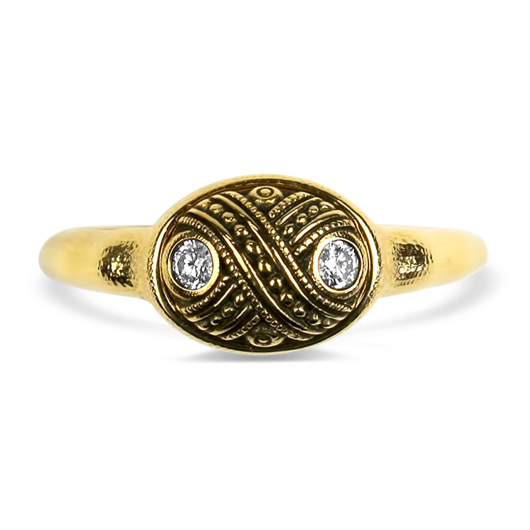 Alex Sepkus Ring Alex Sepkus Renata 18K Yellow Gold Dome Diamond Ring