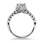 Christopher Designs Bridal Engagement Ring Christopher Designs 14k White Gold Crisscut L'Amour Oval Diamond Solitaire Engagement Ring 6.5