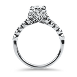 Christopher Designs Bridal Engagement Ring Christopher Designs 14k White Gold Crisscut L'Amour Oval Diamond Solitaire Engagement Ring 6.5