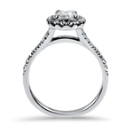 Christopher Designs Bridal Engagement Ring Christopher Designs 14k White Gold L'Amour Crisscut Oval Diamond Halo Engagement Ring 6.25