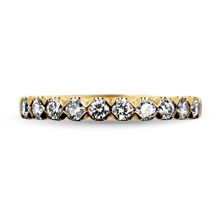 Christopher Designs Bridal Wedding Band Christopher Designs 14k Yellow Gold Round Diamond Band 6.25