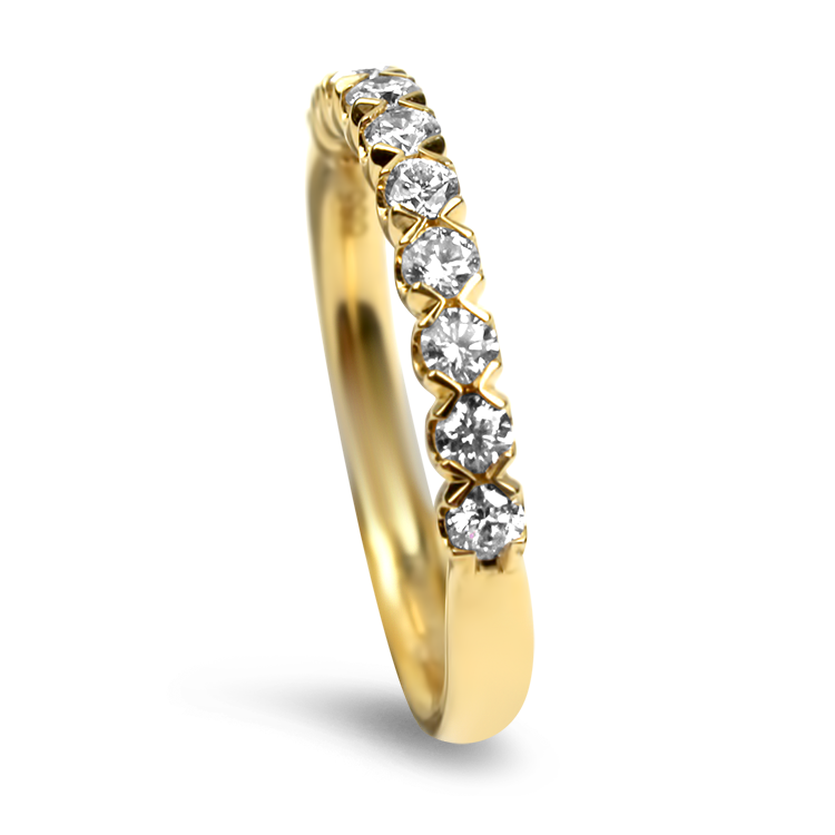 Christopher Designs Bridal Wedding Band Christopher Designs 14k Yellow Gold Round Diamond Band 6.25