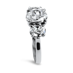 Christopher Designs Bridal Engagement Ring Christopher Designs 18k White Gold Oval Diamond Three-Stone Engagement Ring 6.25