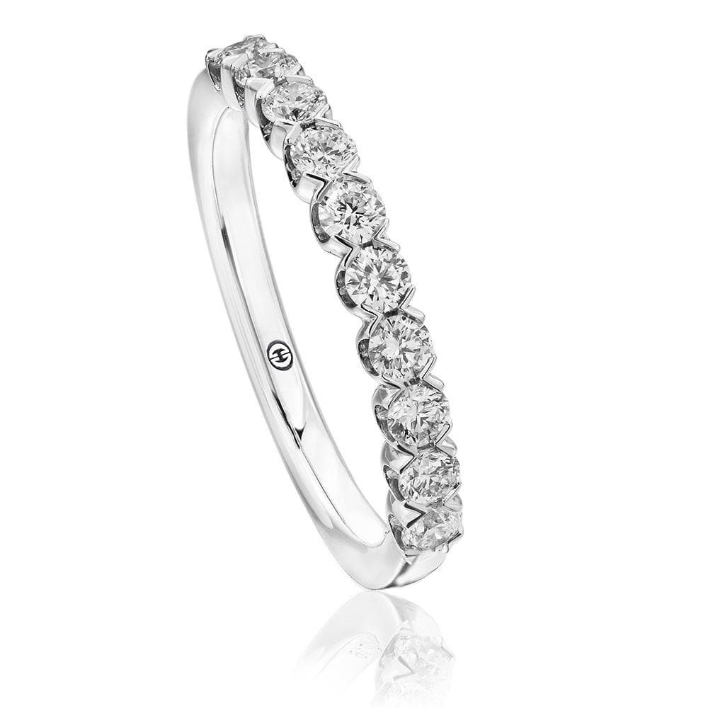 Christopher Designs Bridal Wedding Band Christopher Designs 18K White Gold Shared Prong Ten Diamond .45ctw Band 6.5