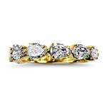 Christopher Designs Bridal Wedding Band Christopher Designs 18k Yellow Gold L'Amour Pear Cut Diamond Band 6.5