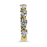 Christopher Designs Bridal Wedding Band Christopher Designs 18k Yellow Gold L'Amour Pear Cut Diamond Band 6.5