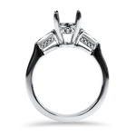 Christopher Designs Bridal Engagement Ring Christopher Designs Platinum Oval Diamond Engagement Ring Mounting