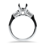 Christopher Designs Bridal Engagement Ring Christopher Designs Platinum Oval Diamond Engagement Ring Mounting