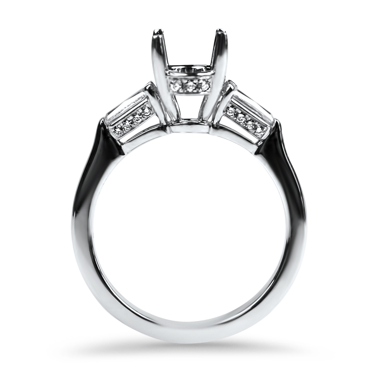 Christopher Designs Bridal Engagement Ring Christopher Designs Platinum Oval Diamond Engagement Ring Mounting