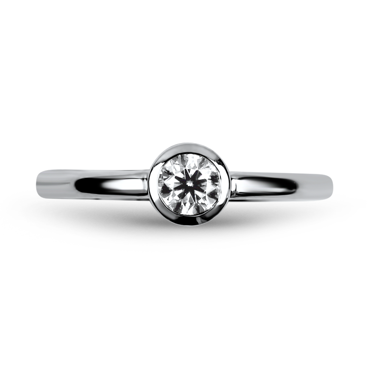 Christopher Designs Ring Christopher Designs 14k White Gold aRound Diamond Ring 6.25