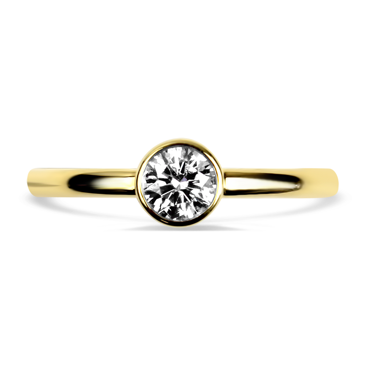 Christopher Designs Ring Christopher Designs 14k Yellow Gold Round Diamond Ring 6.25