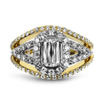 Christopher Designs Ring Christopher Designs 18k White and Yellow Gold L'amour Crisscut Diamond Ring 6.25