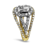 Christopher Designs Ring Christopher Designs 18k White and Yellow Gold L'amour Crisscut Diamond Ring 6.25