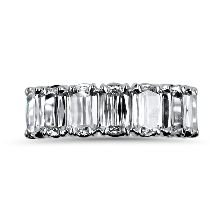 Christopher Designs Wedding Band Christopher Designs 18k White Gold L'Amour Crisscut Diamond Band