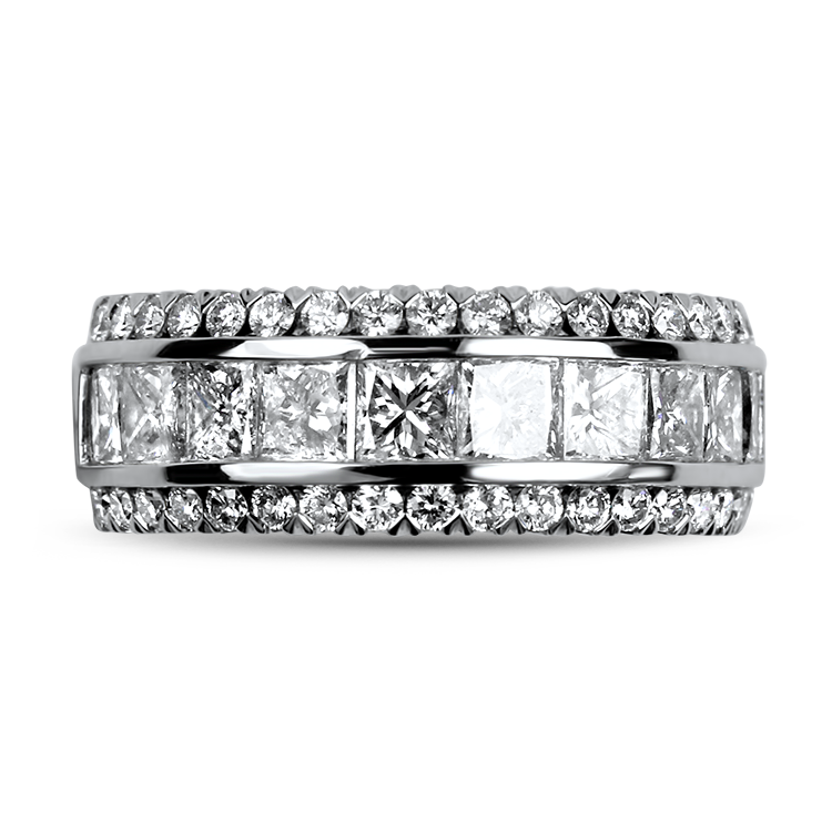 Christopher Designs Ring Christopher Designs 18k White Gold Princess Cut Diamond Ring 6.25