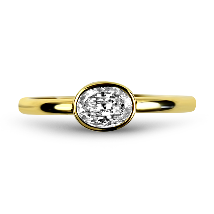 Christopher Designs Ring Christopher Designs 18k Yellow Gold Crisscut L'Amour Oval Diamond Ring 6.5