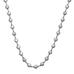 Christopher Designs Necklaces and Pendants Christopher Designs Platinum Round Diamond Bezel Strand Necklace