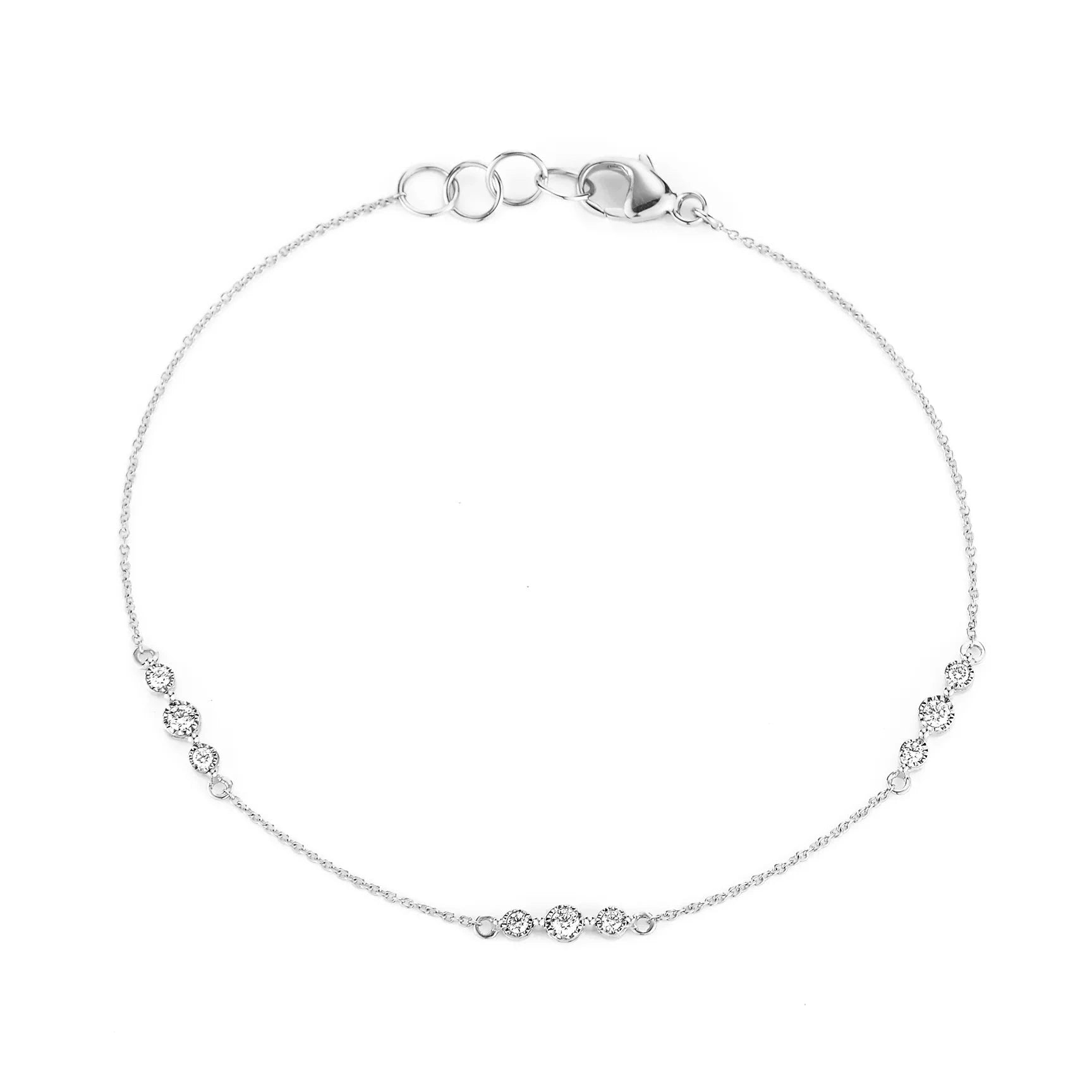 Dana Rebecca Designs Bracelet Dana Rebecca 14k White Gold Ava Bea Trio Diamond Station Bracelet