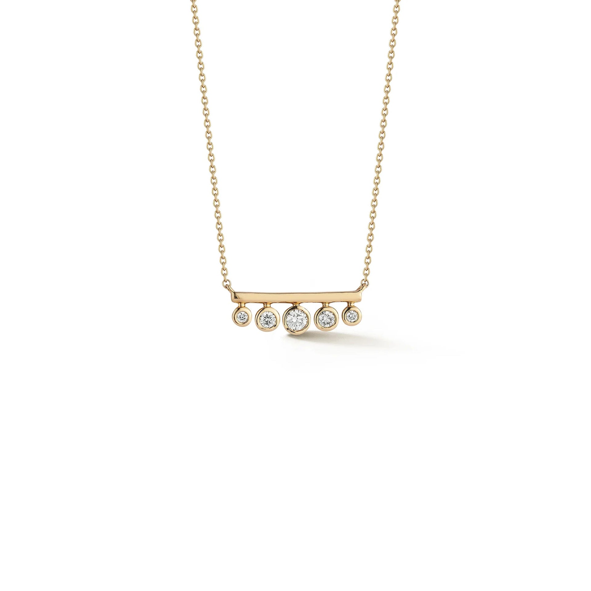 Dana Rebecca designs 14k newest yellow gold Diamond bar necklace