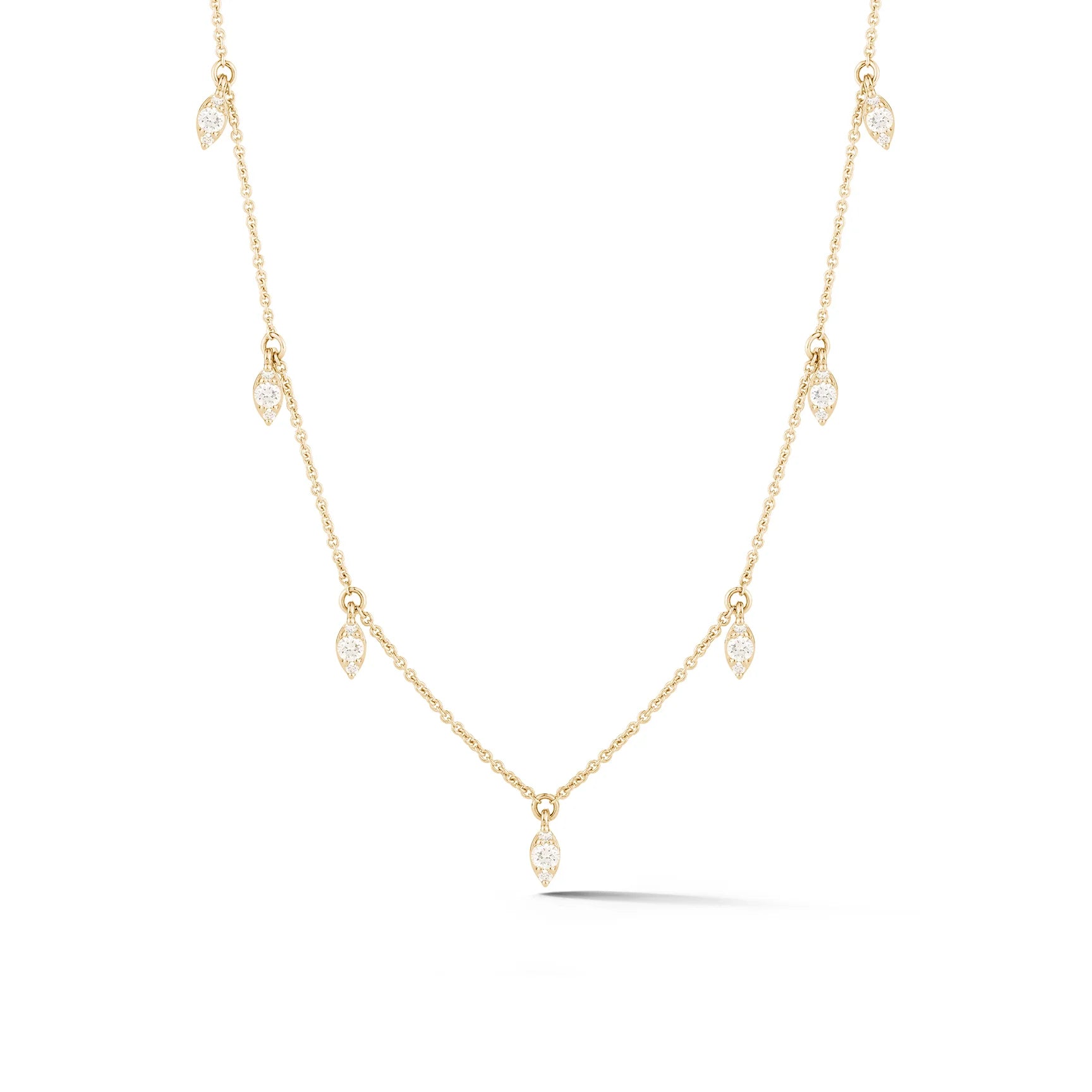 Dana Rebecca Designs Necklaces and Pendants Dana Rebecca 18K Yellow Gold Sophia Ryan Marquise Station Diamond Necklace