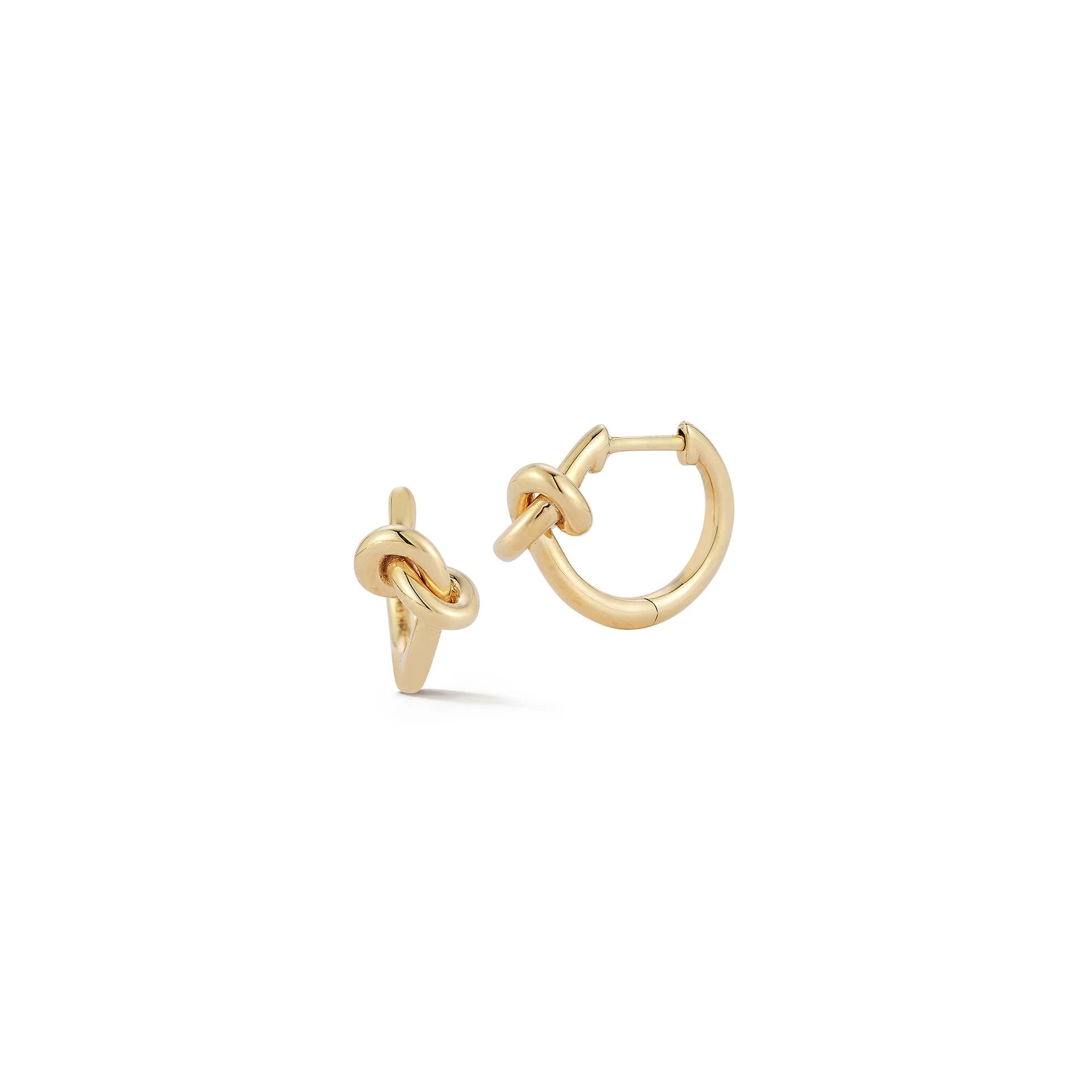 Dana Rebecca Designs Earrings Dana Rebecca Designs Nana Bernice 14k Yellow Gold Knot Huggie Earrings