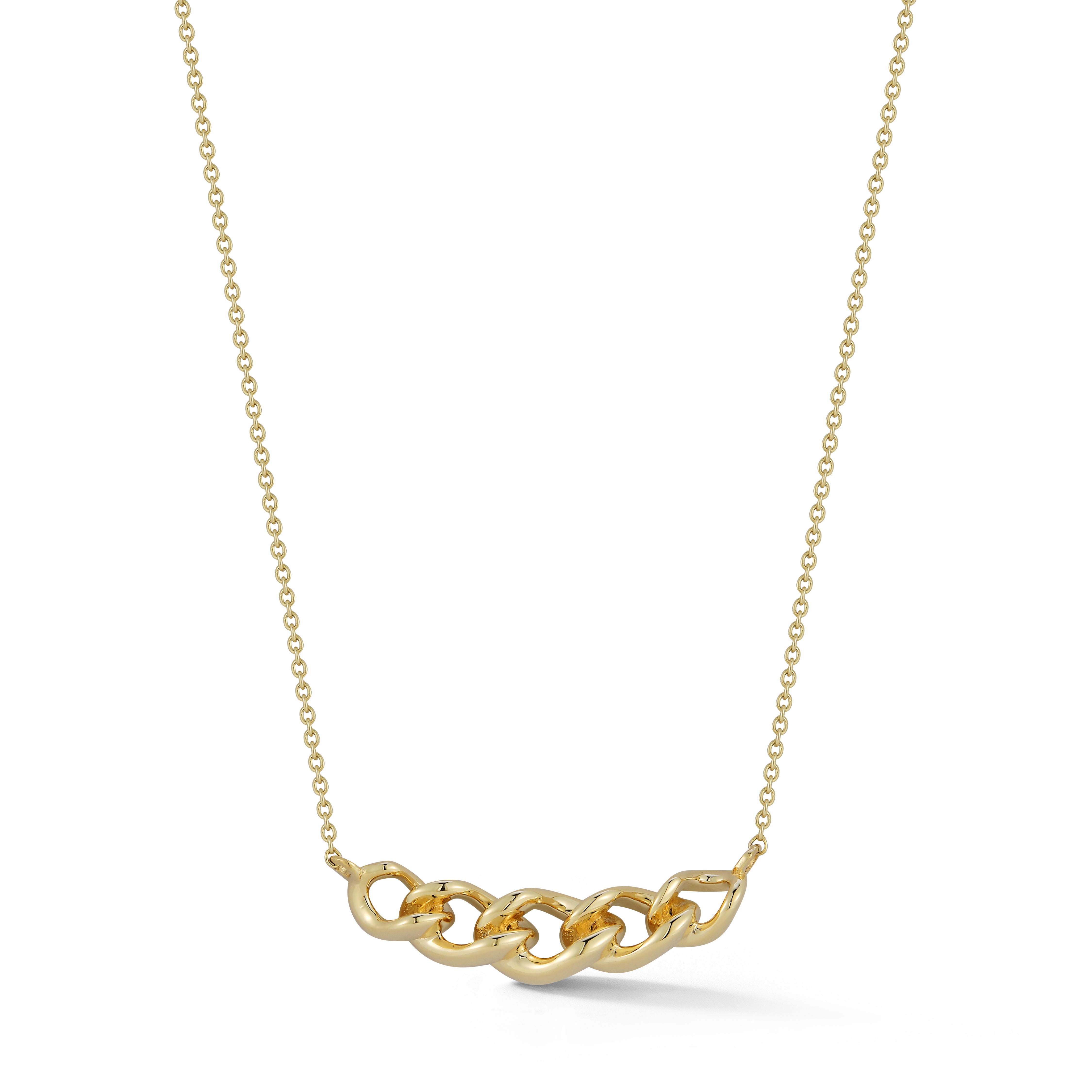 Dana Rebecca Designs Necklaces and Pendants Dana Rebecca Designs Remi Florence Curved Chain - Yellow Gold