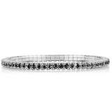 David Weisz Bracelet David Weisz 18k White Gold 4.40 ctw Black Diamond Stretch Bracelet