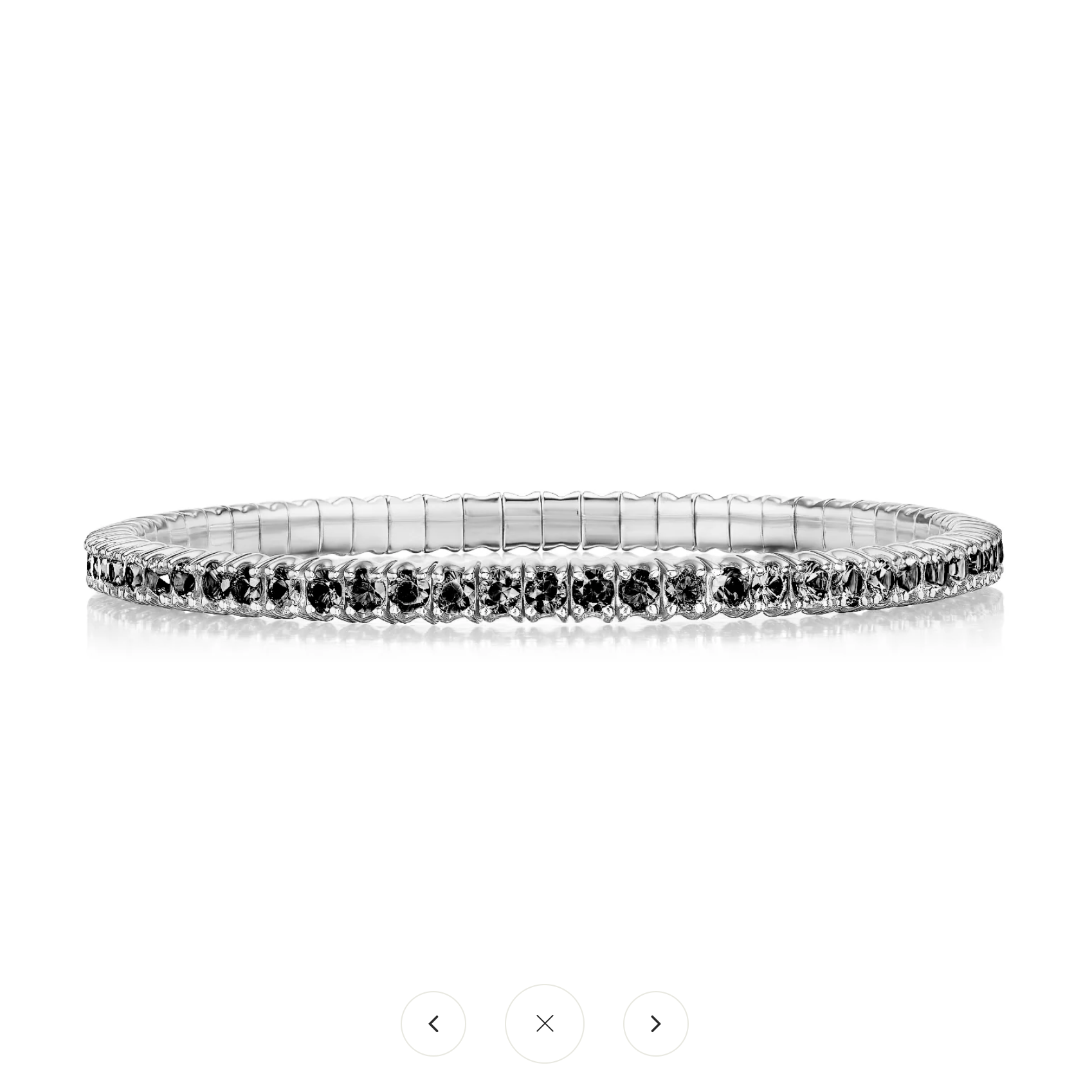 David Weisz Bracelet David Weisz 18k White Gold 4.40 ctw Black Diamond Stretch Bracelet