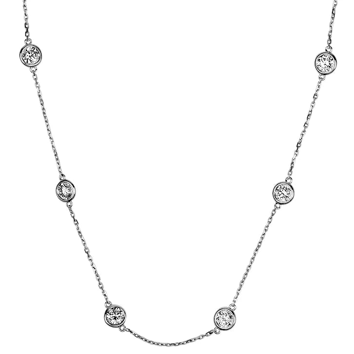 David Weisz Necklaces and Pendants David Weisz 18k White Gold Diamond-By-The-Yard Necklace