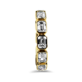 David Weisz Wedding Band David Weisz 18k Yellow Gold Emerald Cut Diamond Eternity Band