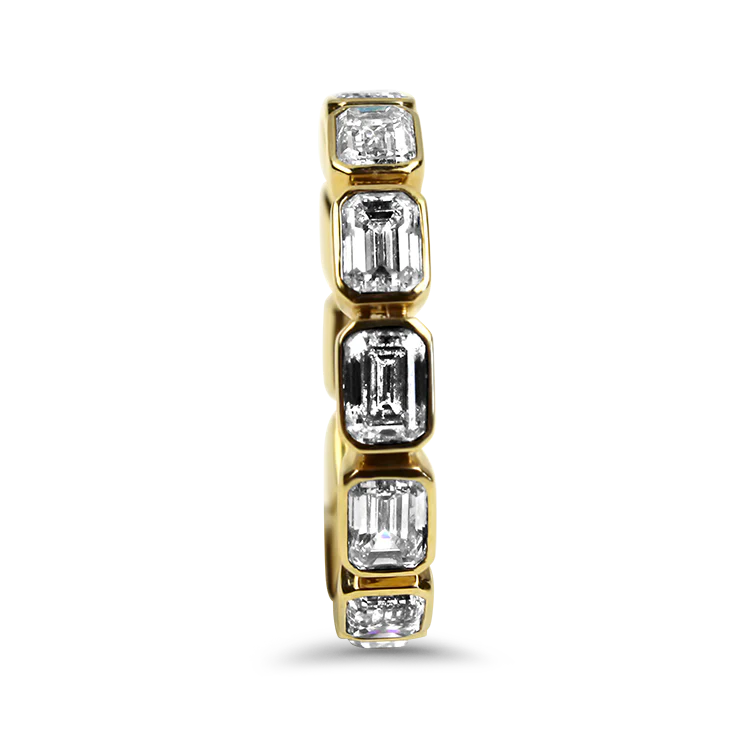 David Weisz Wedding Band David Weisz 18k Yellow Gold Emerald Cut Eternity Band