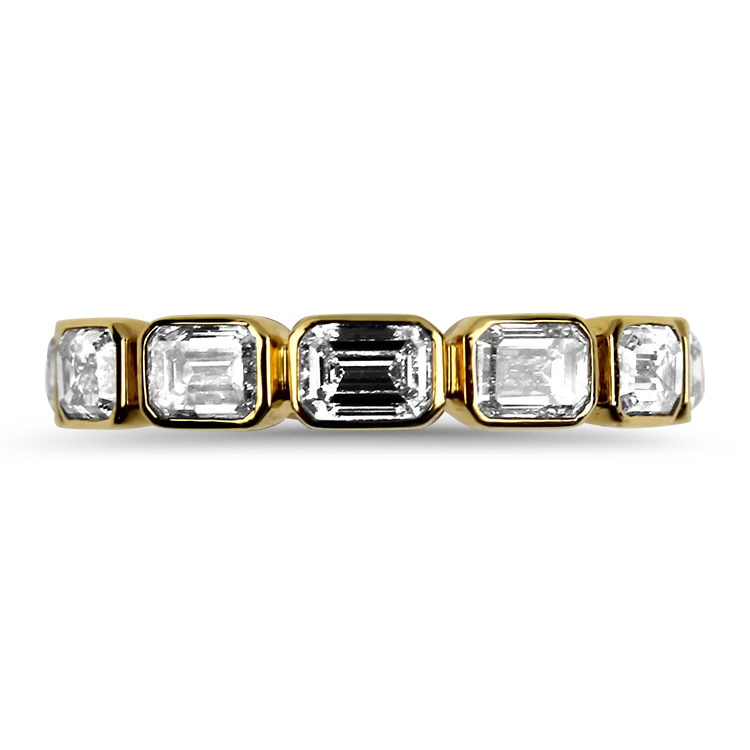 David Weisz Wedding Band David Weisz 18k Yellow Gold Emerald Cut Eternity Band