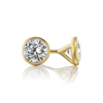 David Weisz Earrings David Weisz Premier Yellow Gold Bezel Martini Diamond Stud Earrings