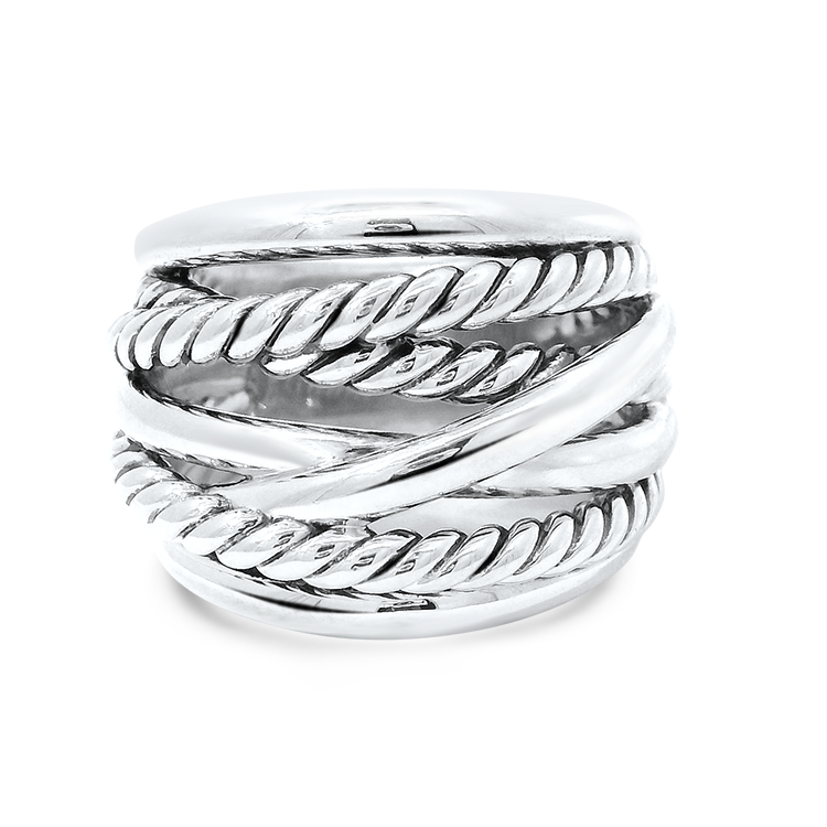 Estate David Yurman Ring Estate David Yurman Sterling Silver Crossover Ring