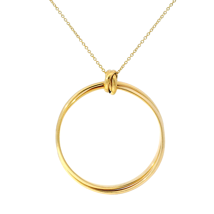 Estate Tiffany & Co. Necklaces and Pendants Tiffany & Co. Estate 18k Rose Gold Paloma's Melody Circle Pendant