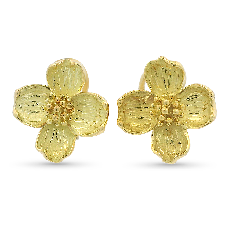 Estate Tiffany & Co. Earrings Tiffany & Co. Estate 18k Yellow Gold Dogflower Earrings