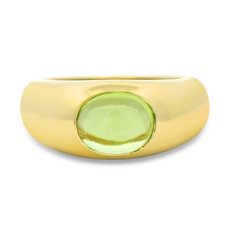 Estate Tiffany & Co. Ring Tiffany & Co. Estate 18k Yellow Gold Peridot Cabochon Bombe Ring 6